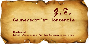 Gaunersdorfer Hortenzia névjegykártya